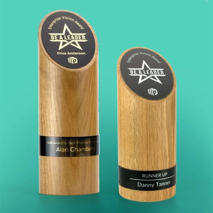 Wood Oak Cylinder Trophy price